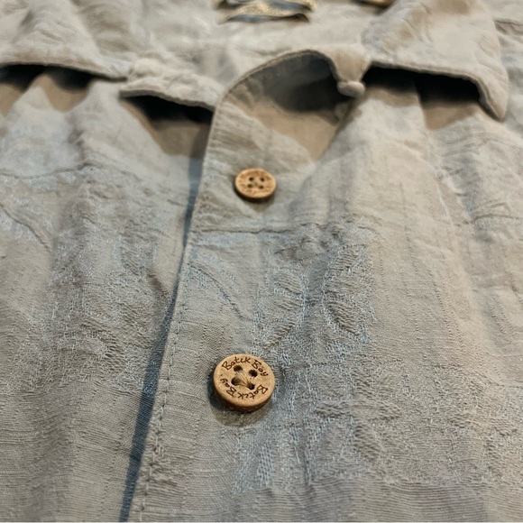 Batik Bay Button Down Short Sleeve Men’s Shirt 2XLT 100% Silk Machine Washable - Picture 4 of 8